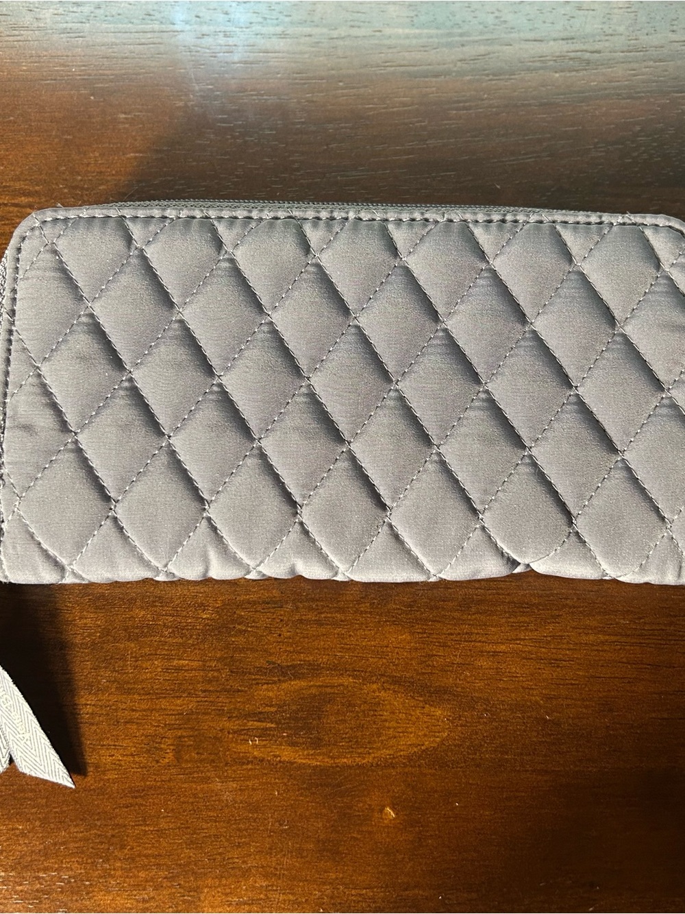 Vera Bradley Wallet NWT Quilted Gray Accordion Multi Card Holder Full Zip - Picture 6 of 6